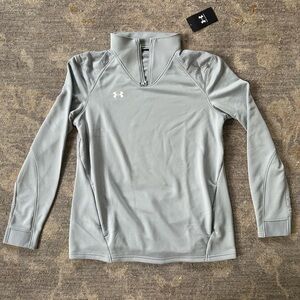 Under Armour Light Gray Quarter-Zip Pullover